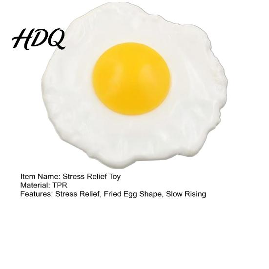 Egg Shape Stress Toy Relief Fried Slow Rising Sesame Squeeze Healing Sensory Simulated Food Fidget Decompression Tools Anxiety