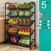 Zhaiwanjia 5-Tier Rolling Kitchen Storage Cart