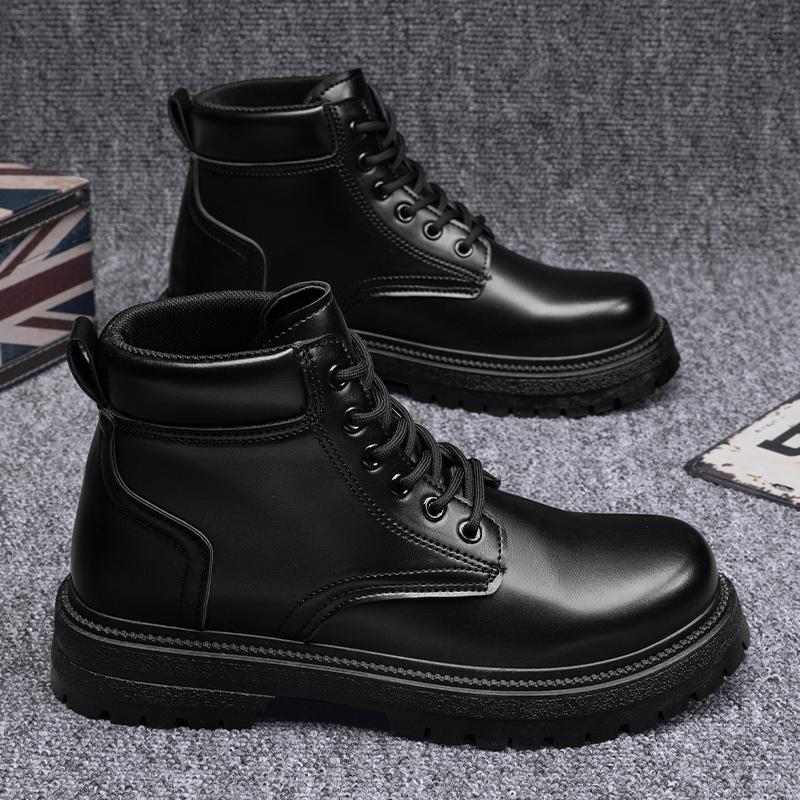 Neue Mode Herbst und Winter Herren High Top Martin Stiefel Studenten Männlich Jungen Trendy Weiche Sohle Arbeitsschuhe Arbeitsschutz Martin Sneakers