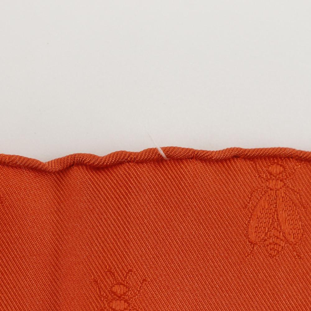 HERMES Carree90 scarf NAPOLEON Napoleon White / orange silk Women Used