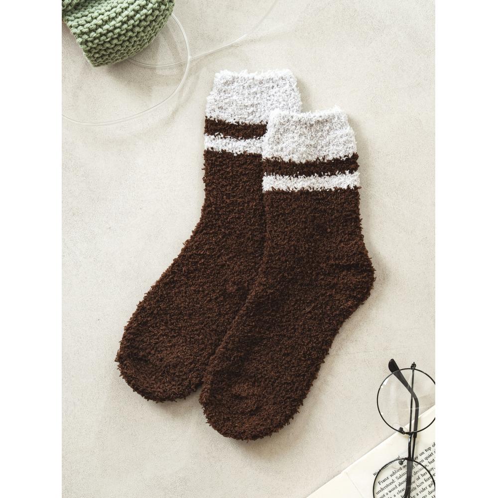 

Monfoot женские S-образные цветные носки для сна коричневого цвета