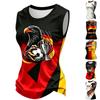 Ärmelloser Pullover Lässiges T-Shirt Unisex Fußballfan Top Weltmeisterschaft Grafikgedruckt Fußball-Supporter-Trikot für Sportaktivitäten