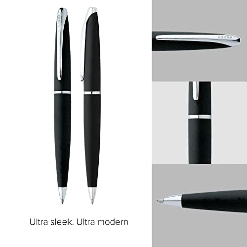 CROSS ATX Ballpoint Pen, Medium Nib, Oil-Based Ink, Perfect Gift for Job Promotion/Retirement, Includes Gift Box and Shopping Bag, Bassault Black