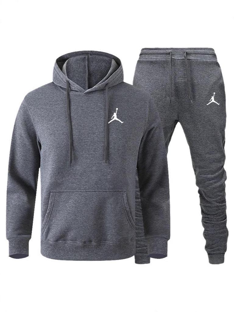 Heißverkaufendes Herren-Kapuzenjacke & Kurzarm-Set - Trendiger Lässiger Sportlicher Europäischer Amerikanischer Stil