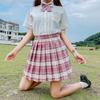 Gentle JK Plaid Pleated Skirt - High Waist Japanese School Uniform for Women