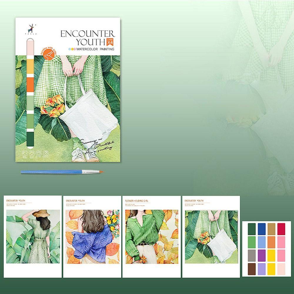 With Pigment Gouache Graffiti Book Specialty Paper Watercolor Painting Book   Color Cognition