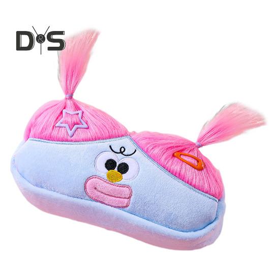 

Сделай сам пенал коробка органайзер длинные волосы кукольный дизайн большой емкости застежка-молния ручка маркер держатель для инструментов для рисования светло-синий