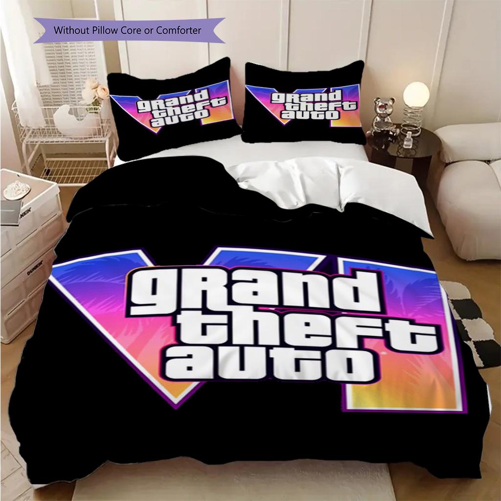 Grand Theft Auto San Andreas Dreiteiliges Set 1 Bettbezug 2 Kissenbezüge Ohne Füllung Bettwäscheset Bettbezug Und Kissenbezug