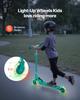 Kick Scooter for Kids Ages 3+, 2-Wheel Toddler Scooter with Light-Up Wheels, Adjustable Height Handlebar, Wide Anti-Slip Deck, Foldable Lightweight