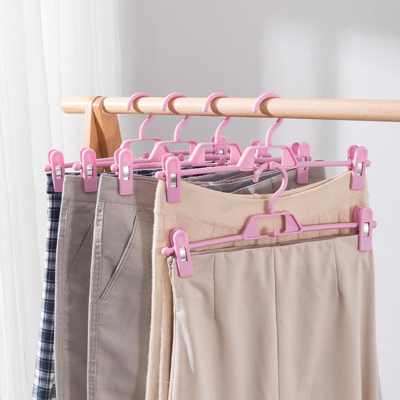Mom's Joy No-Trace Multifunctional Pants & Skirt Hanger Clips - Anti-Crease, Household Drying Rack and Storage Solution.