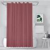 Perdea de duș cu dungi Cabernet și caise – Dungi verticale moderne, 12 cârlige, 70,87×70,87" Decor minimalist pentru baie