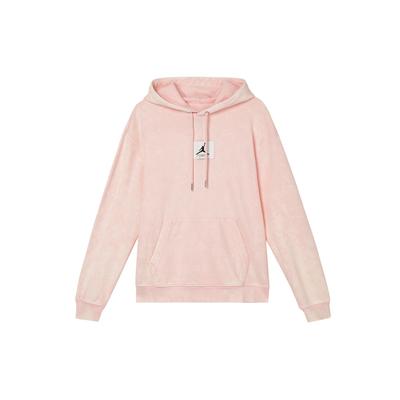 Air Jordan Solider Logo Patch Sportlich Lässig Lockerer Pullover Hoodie Herren Oberteile Hellrosa DR3088-610
