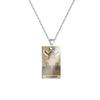 Europe and America Stainless Steel Colorful Printed Raccoon Necklace Good Friend Tarot Card Party Jewelry Accessory
