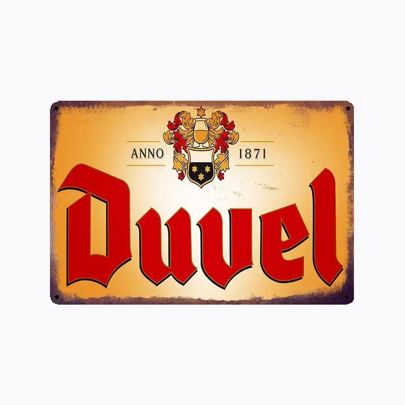 [Mike86] duvel belgium bier metall zinn zeichen wand plakette retro wein plakat malerei pub dekoration LTA-2032 20*30 cm