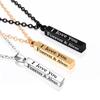 I Love You Forever& Always Stainless Steel Necklace Pendant Lovers' Gift Jewelry