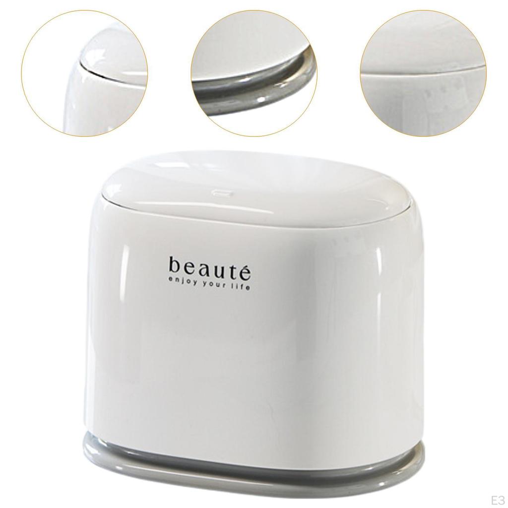 Kompaktní stolní odpadkový koš s lisovacím víkem do auta, kanceláře a na stůl