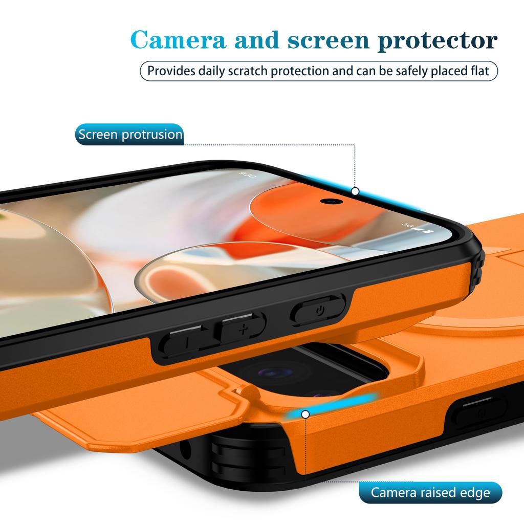 Case For Google Pixel 10 Pro XL Pixel 10 Pro 9A 9 Pro Armor Camera Lens Protect Magnetic Kickstand Shockproof Bumper Heavy Cover