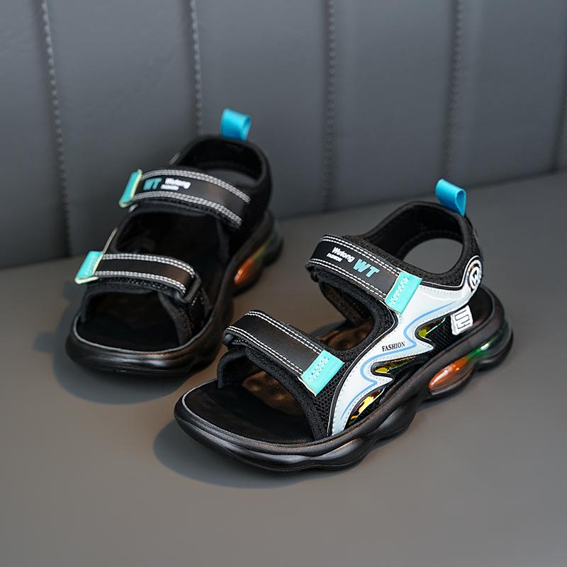 32-41 Dětské Letní Velké Módní Suchý zip Venkovní Plážové Sandály Pantofle Vzduchem Odpružené Sandály