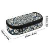 Pencil Case Practical 300D Polyester Easy Open Zipper with Main Pocket Mesh Layer and Removable Pen Divider for Daily School Use
