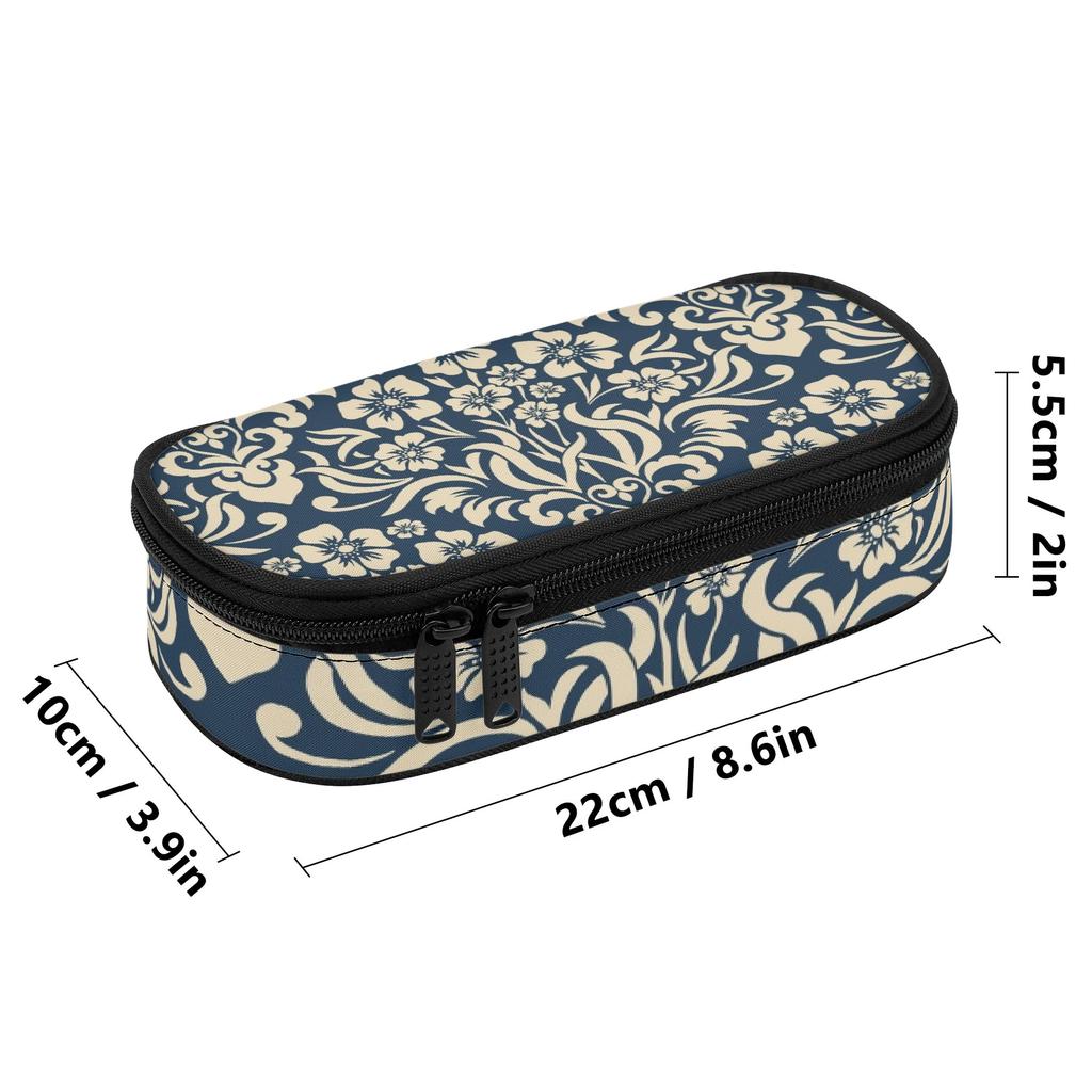 Pencil Case Practical 300D Polyester Easy Open Zipper with Main Pocket Mesh Layer and Removable Pen Divider for Daily School Use
