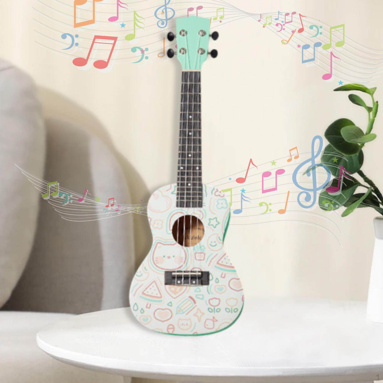 

Укулеле для начинающих детей Компактный музыкальный подарок зелёный