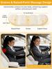 Adjustable Car Seat Lumbar Support Dual Strap Memory Foam Back and Lumbar Support Cushion with Convex Dot Design and Removable Cover for Driving