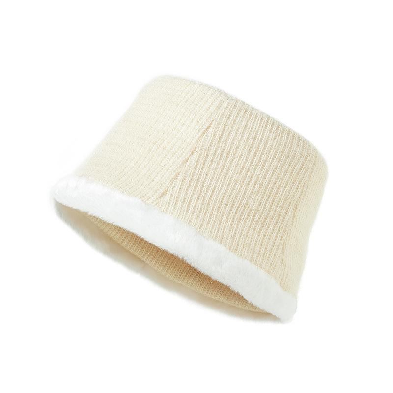 

Весенне-осенняя новая бархатная утолщенная вязаная шляпа-ведро женская уличная теплая и холодная шляпа-панама бежевый