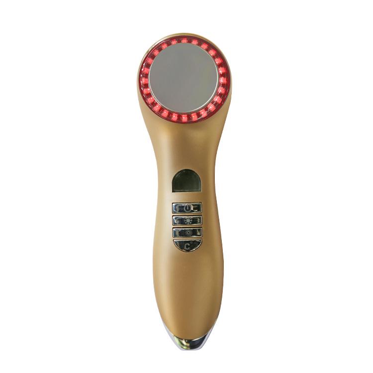 Color Light Vibration Beauty Device: Anti-Wrinkle Skin Rejuvenation Massager with Hot/Cold Therapy and Red/Blue Light