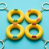 Cute Cartoon Swimming Ring Pendant Keychain Bag Charm Backpack Hanging Car Key Chain Chic Gift