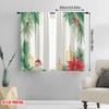 2pcs,2D Plane Printing Curtains Roller Blinds Christmas Candle Poinsettia Penguin Pine (4) Durable Polyester (without Rod) All