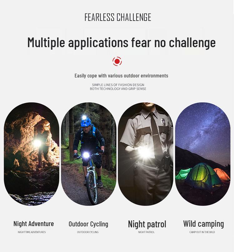 Rechargeable High-Power LED Flashlight: Multi-Function, Zoomable, Super Bright, Long-Range and Portable for Outdoor Use.