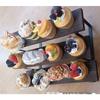 Four-Tier Iron and Wood Display Rack for Desserts and Aromatherapy Essentials