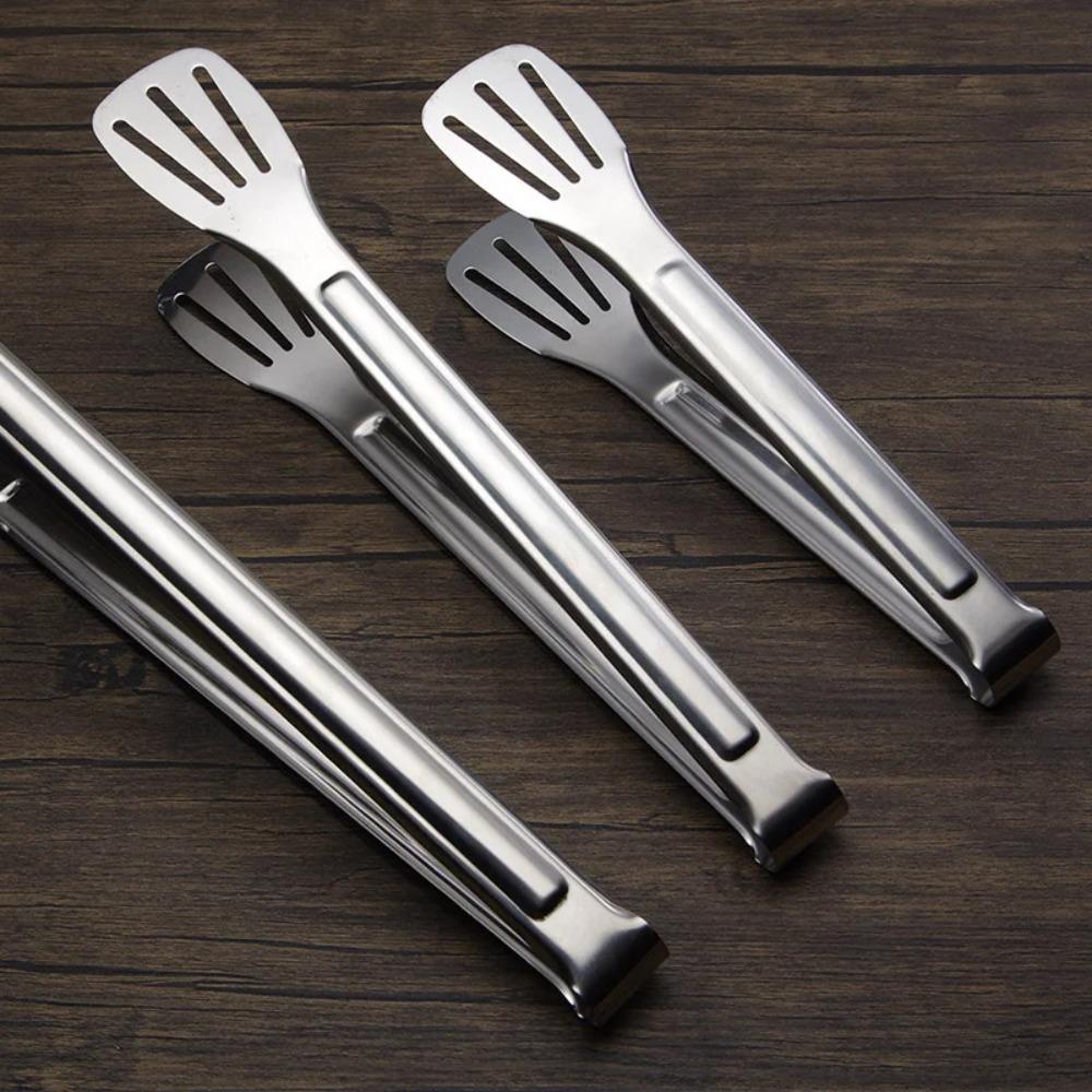 304 Stainless Steel Food Tongs Kitchen Utensils Heat Resistant Salad BBQ Pastry Clip Cooking Tools for Desserts Buffet Barbecue