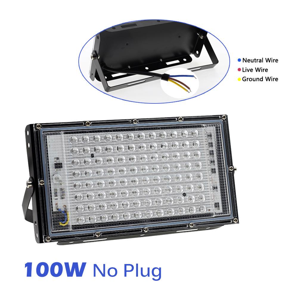 100W 50W LED UV Flomlys Scene Blacklight Ultrafiolett Lampe Flomeffektlys for Halloween Jul Dans DJ Diskotek Fest Bar 220V