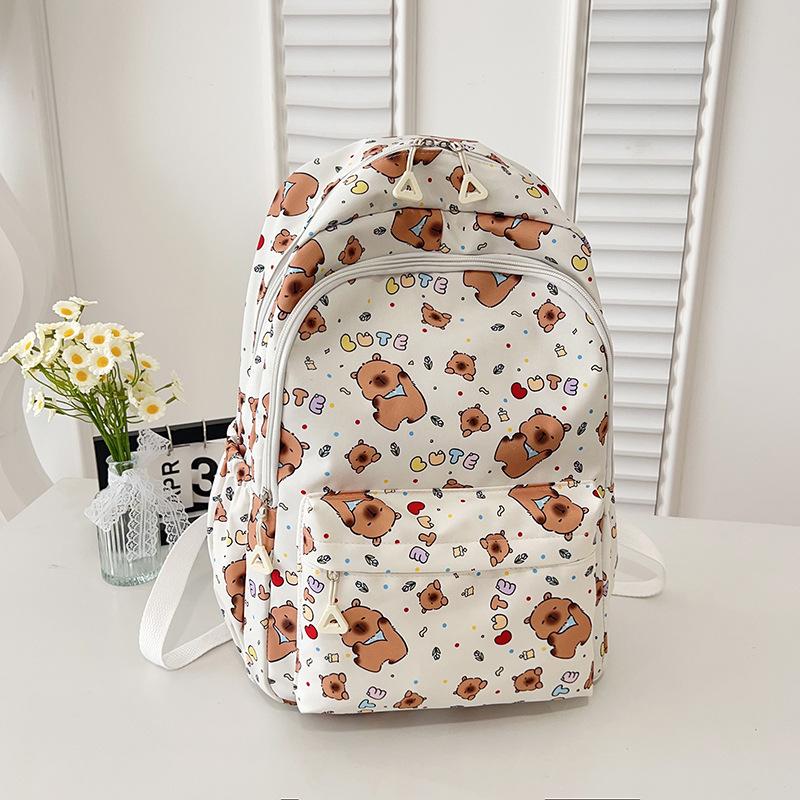 Fashion backpack new lightweight small rise high capacity backpack cute graffiti texture backpack