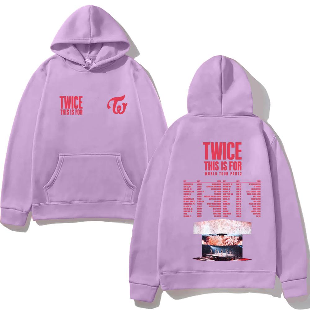 

ЦЕ ДЛЯ СВІТОВОГО ТУРУ 2026 Худі TWICE Корейська жіноча група Топи Grunge одяг Токен Одяг того ж стилю L