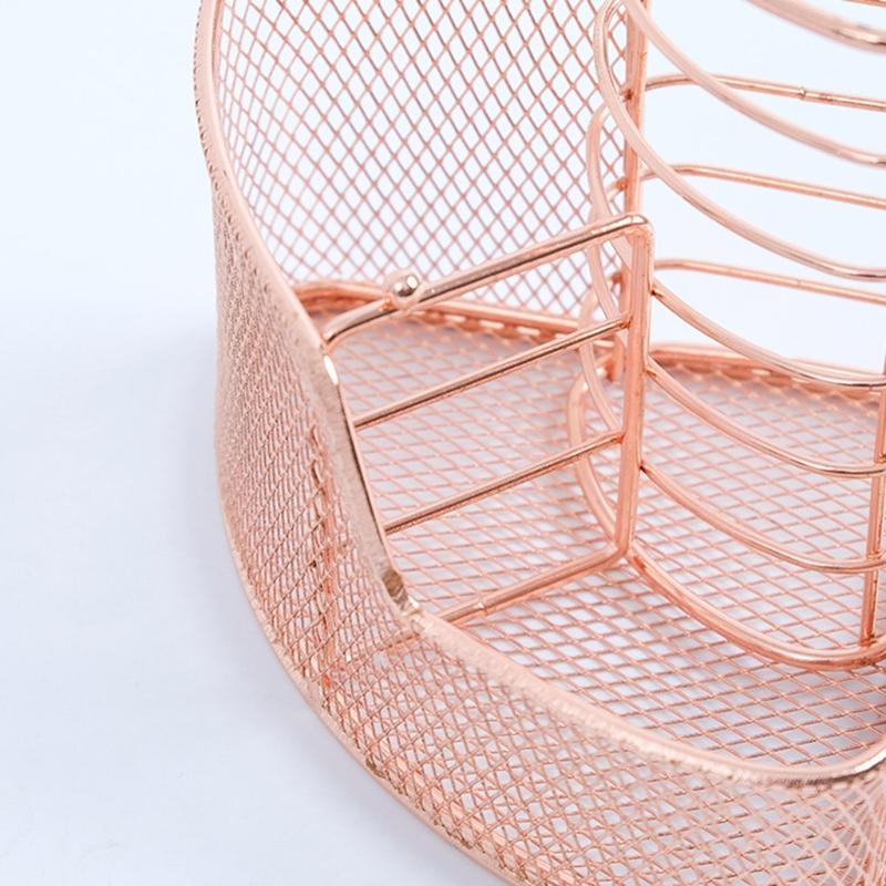 Multi-purpose Mesh Metal Pen Holder Decorative Pen Holder Stylish Makeups Display Holder for Ideal for Dresser Counterto