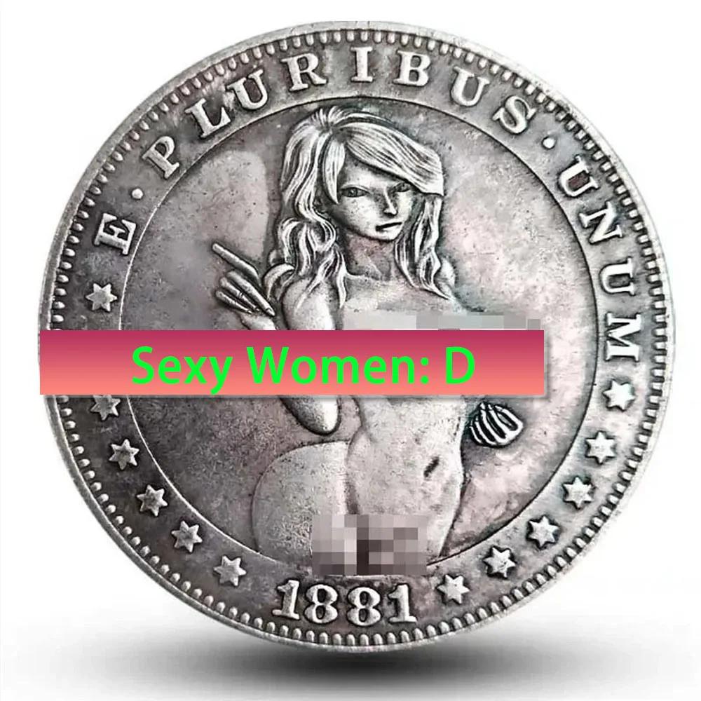 

American Morgan Wanderer Silver Dollar Sexy Coin Commemorative Collectible Coin Gift Lucky Challenge Coin