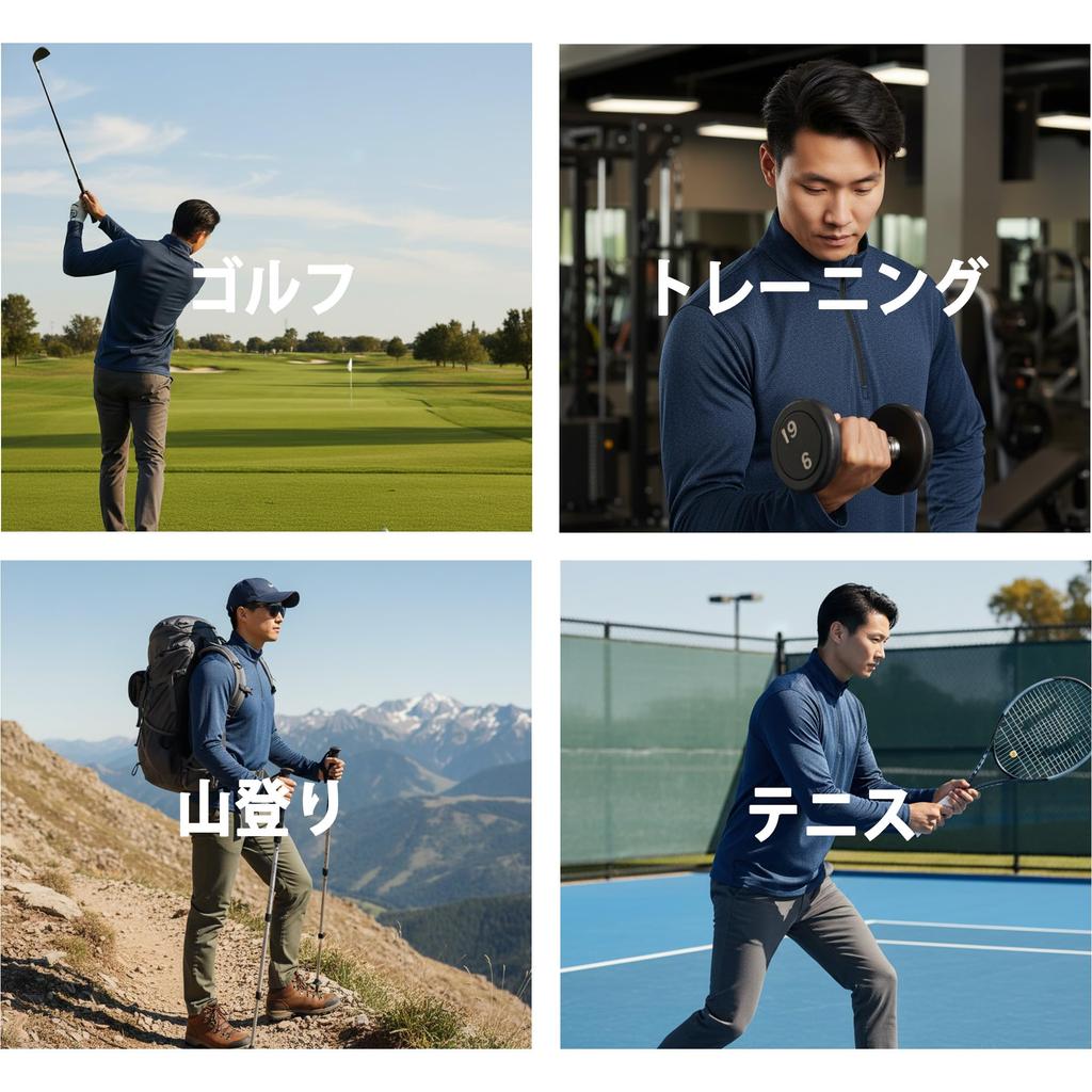 MAGCOMSEN Turtleneck Heattech Long Dark Size L Men's Sportswear, Loungewear, Jersey, Hoodie, Fleece, Sleeve, Gray, Winter,