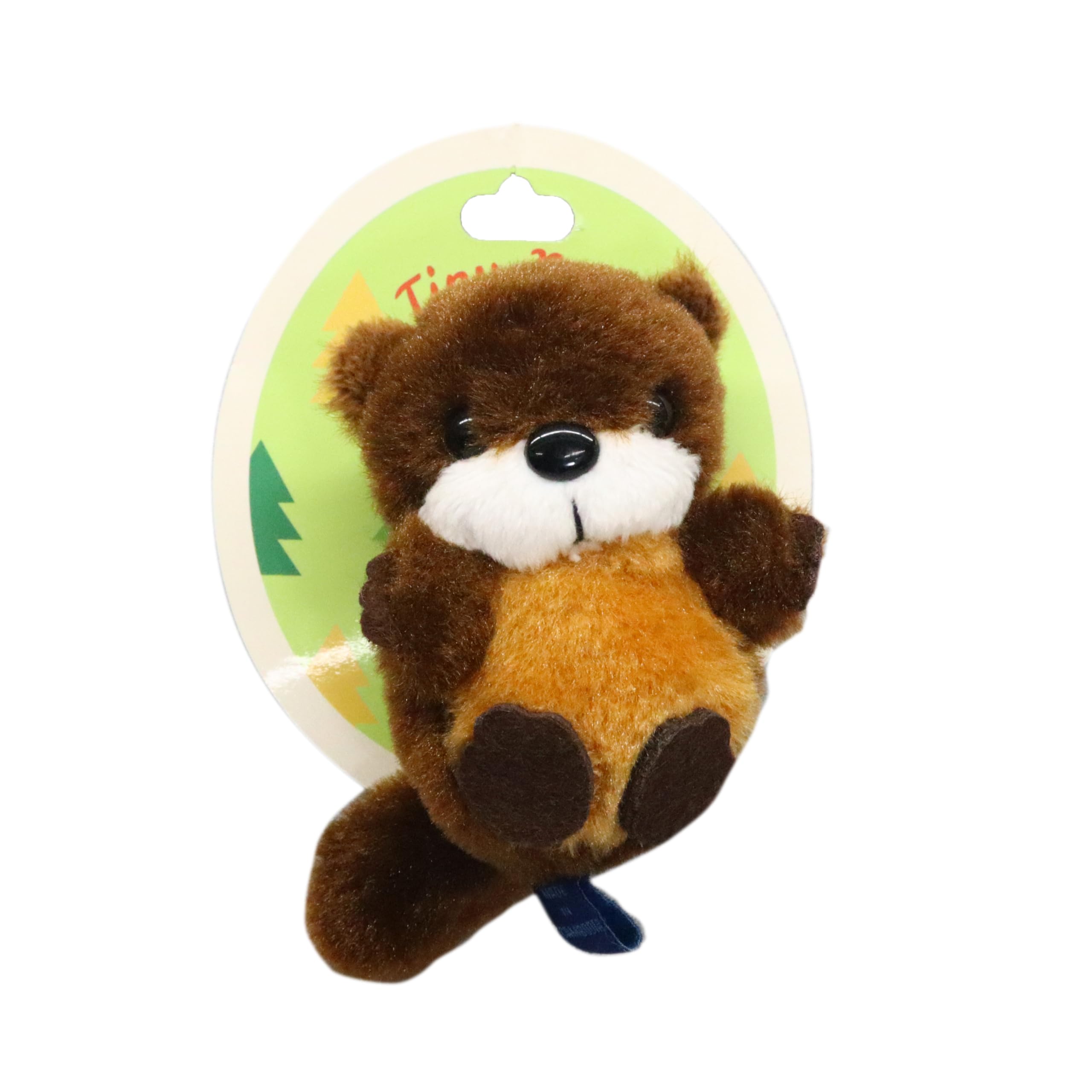 Take Off Tiny Mate Small Plush Badge Series Otter with Pin