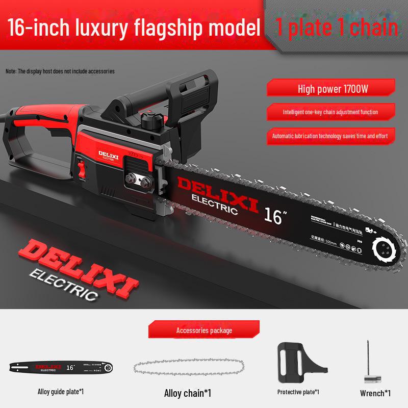 Delixi Handheld Electric Chainsaw: Compact Logging and Firewood Cutting Tool for Home and Outdoor Use
