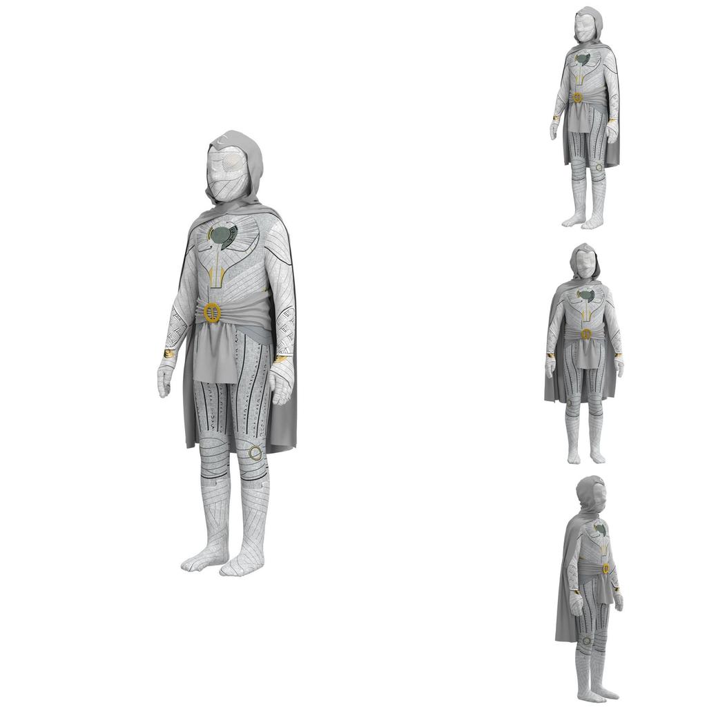 Tuta Cosplay Moon Knight Film Marvel per Adulti Bambini Costume per Role Playing con Mantello Tuta