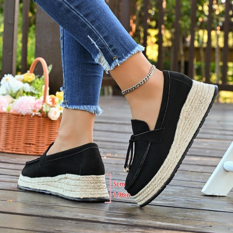 Платформенные ретро-тапочки для ленивых однослойные большого размера на толстой подошве для весны и осени повседневная обувь 43 чёрный 1890₽