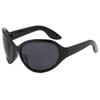 Fashion Brand Y2K Punk Sunglasses New Women Men Oval Sports Sun Glasses Female Oversized Black Shades Eyewear UV400