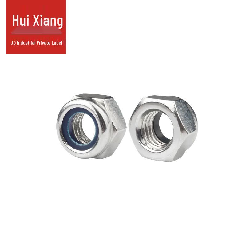 304 Stainless Steel DIN985 Nylon Insert Hex Lock Nut