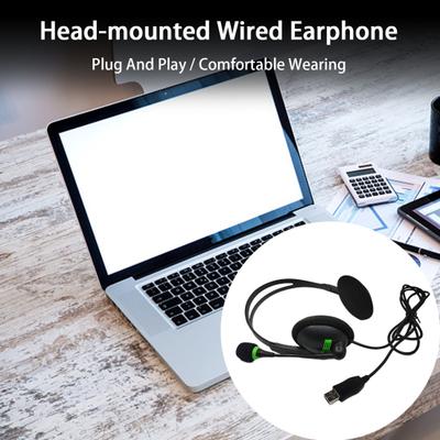 Bedrade Headset USB-interface Ergonomisch met Microfoon Ruisonderdrukking Bedrade Koptelefoon Kantoorartikel