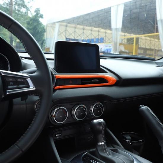 ABS Orange Center Console air outlet frame Trim For Mazda MX-5 Miata 2016-23