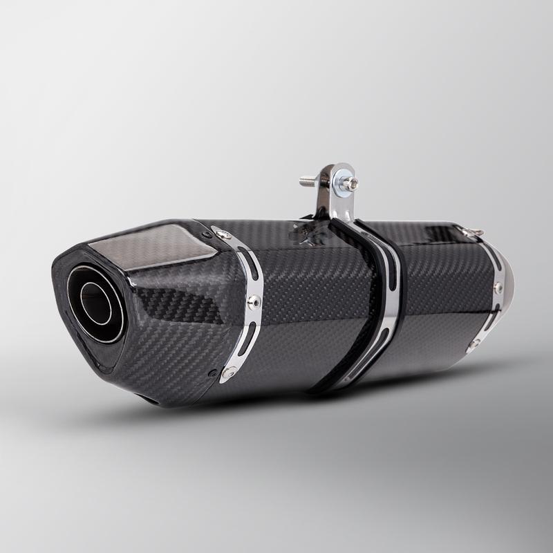 51MM Motorcycle Exhaust Carbon Muffler Universal Modified Scooter Tail Pipe for Gsxr150 Cbr150r Z400 R15 Z250 Mt15 250sr 370mm