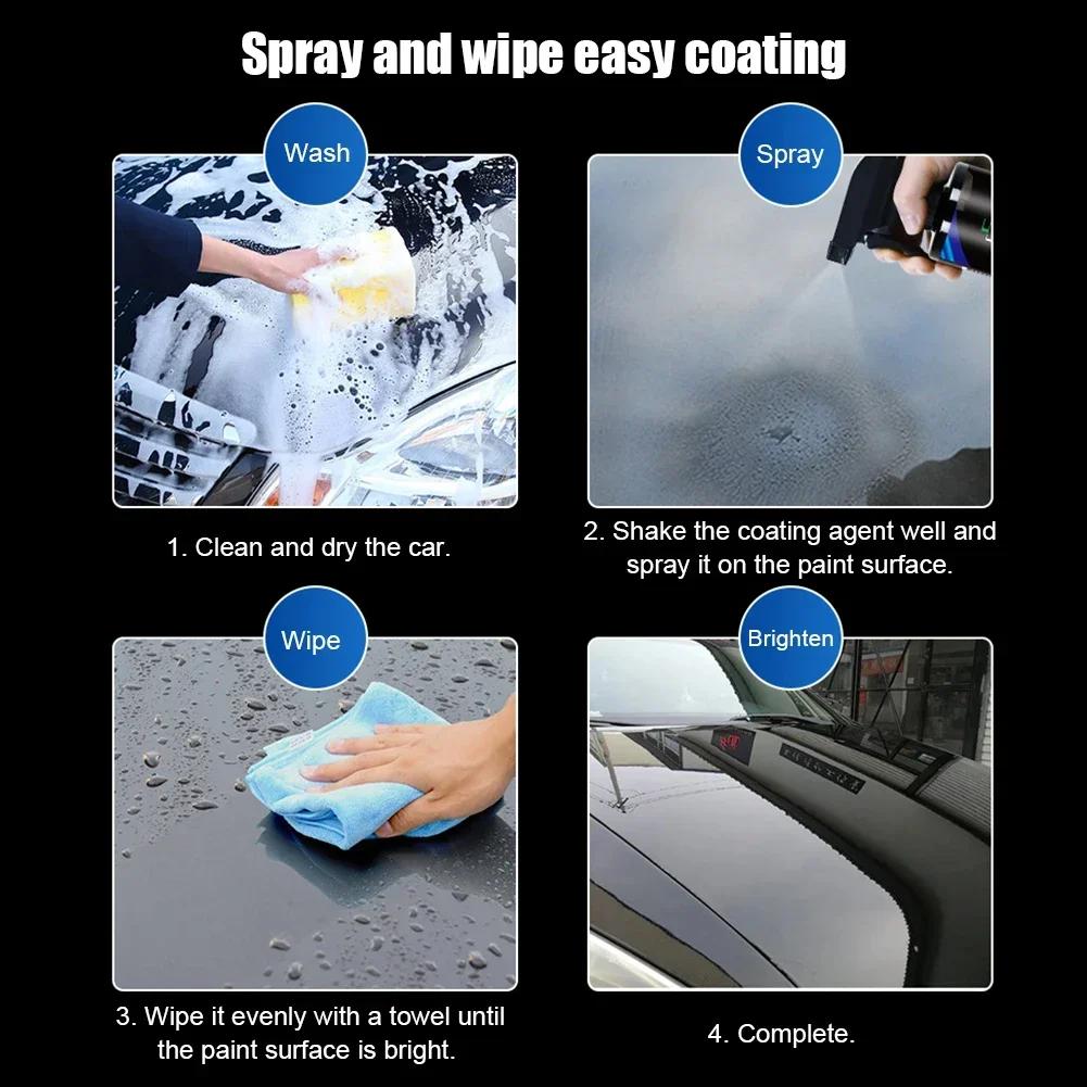 Keramik-Autobeschichtung 9H 10H Lackpflege Nano-Polieren Kristallbeschichtung Spray Versiegelungsprodukte Hydrophobe Beschichtung Flüssigwachs