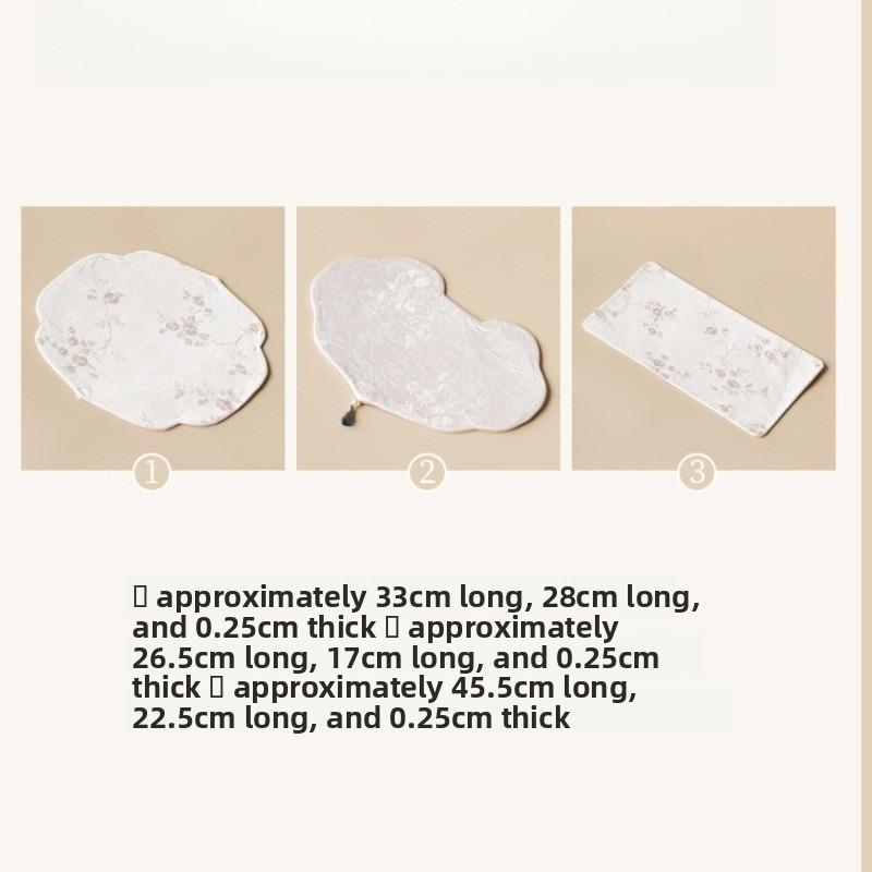 Fragrant cloud yarn small tea mat dry brewing mat new Chinese double-sided waterproof tea tablecloth mat national style fabric